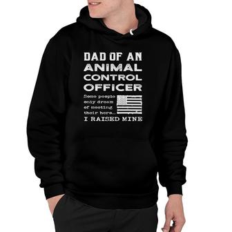 Proud Dad Of An Animal Control Officer Father Usa Flag Papa Hoodie - Seseable