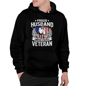 Proud Husband Of A Us Veteran Dog Tags Military Spouse Gift Hoodie | Mazezy