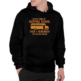 Proud Im The Bus Driver Funny School Bus Driver Hoodie - Seseable