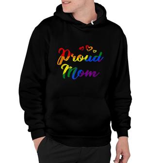 Proud Mom Gay Pride Flag Mommy Traditional Gay Pride Flag Hoodie - Thegiftio