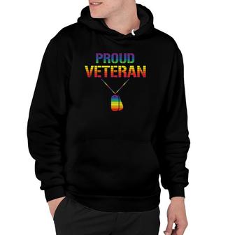 Proud Veteran Lgbtq Veterans Day Gay Pride Army Military Hoodie - Thegiftio UK