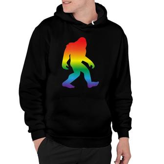Rainbow Bigfoo Cute Funny Gay Pride Month Lgbtq Gift Hoodie - Seseable
