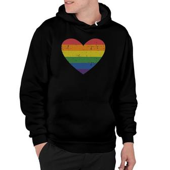 Rainbow Heart Flag For Gay And Lesbian Support Pride Month Hoodie | Mazezy
