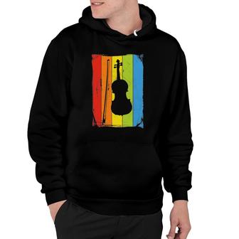 Rainbow Violin Player Image Graphic Musician Violinist Gift Hoodie - Seseable