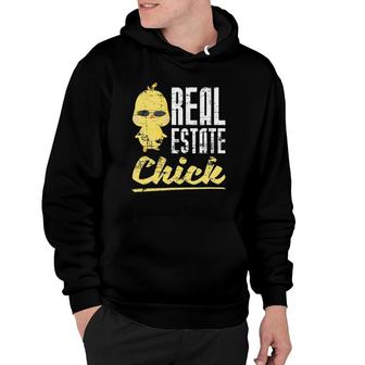 Realtor Chick Funny Real Estate Agent Women Real Estate Hoodie - Seseable