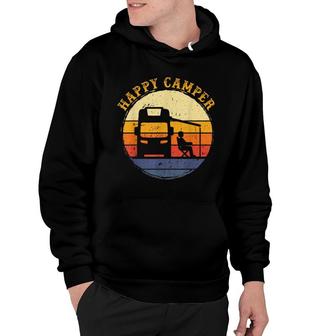 Retro Happy Camper Rv Camping Fun Gift For The Camping Hoodie - Thegiftio UK