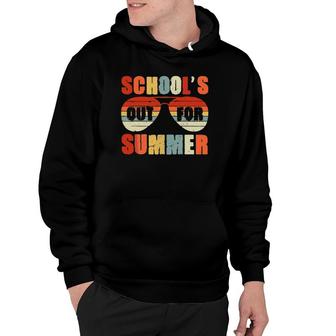 Retro Last Day Of Schools Out For Summer Teacher Vintage Hoodie - Seseable
