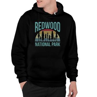 Retro Vintage National Park - Redwood National Park Hoodie - Seseable