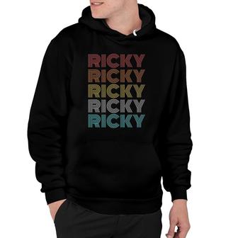 Retro Vintage Ricky Personalized Custom Hoodie - Thegiftio UK