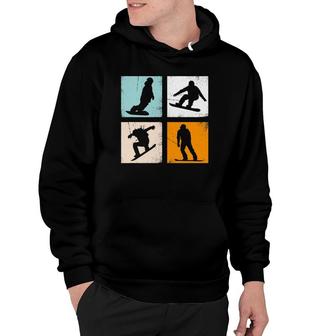Retro Vintage Snowboard Snowboarding Outfit Hoodie | Mazezy