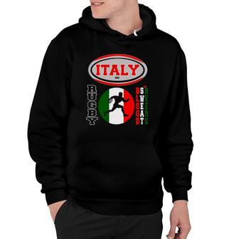 Rugby Italy Design Italian Flag Rugby Ball Funny Hoodie - Seseable