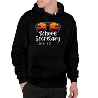 School Secretary Off Duty Sunglasses Beach Sunset Hoodie - Seseable
