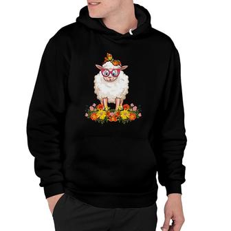 Sheep Mom Cute Sheep Bow Tie Flowers Hoodie | Mazezy