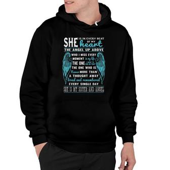 Sister Is My Guardian Angel She Is In Every Beat Of My Heart Hoodie - Seseable