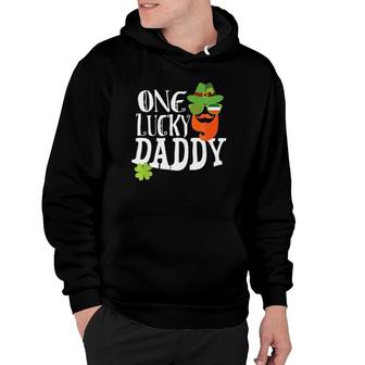 StPatricks Day One Lucky Daddy Dad 2021 Baby Shower New Hoodie - Seseable
