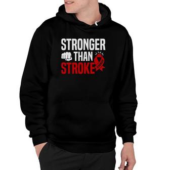 Stronger Than Stroke - Red Awareness Ribbon Hoodie | Mazezy