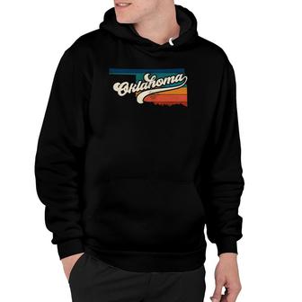 Sunset Vintage Retro Oklahoma Home State Ok 70S 80S Style Hoodie - Thegiftio UK