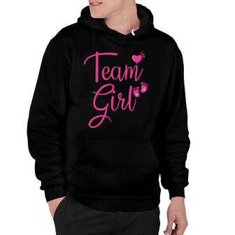 Team Girl Gender Reveal Baby Shower Team Pink Hoodie - Seseable