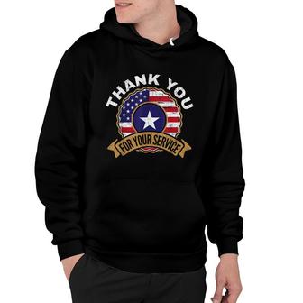 Thank You For Your Service Patriot Memorial Day Hoodie - Seseable