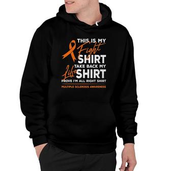 This Is My Fight Multiple Sclerosis Ms Awareness Ms Ribbon Hoodie - Thegiftio