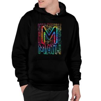 Tie Dye Math Typography Mathematics Math Teacher Gift Hoodie | Mazezy