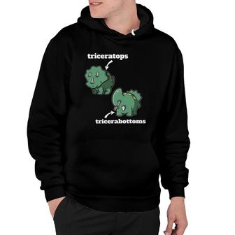 Triceratops Tricerabottoms Funny Dinosaur Gift Hoodie | Mazezy