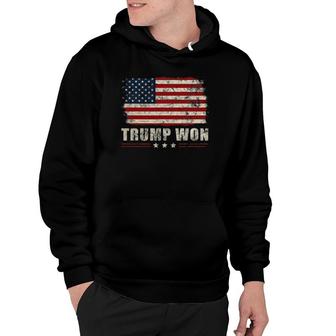 Trump Won 4Th Of July American Flag For Men Hoodie - Seseable