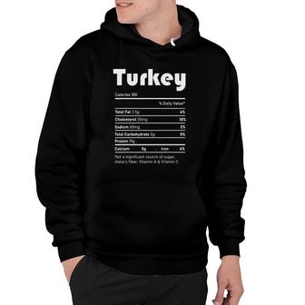 Turkey Nutrition Facts Funny Thanksgiving Christmas Food Tee Hoodie - Seseable
