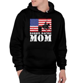 Usa American Distressed Flag Barrel Racing Mom Women For Her Hoodie - Seseable