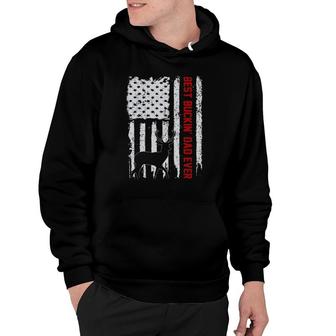 Usa Flag Best Buckin Dad Ever Deer Hunting Fathers Day Hoodie - Seseable