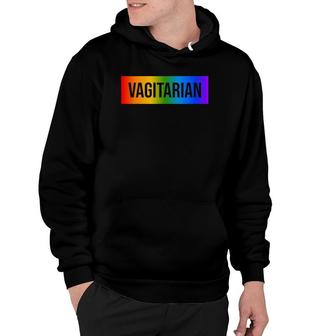 Vagitarian Gay Pride Month Lgbt Art Lesbian Rainbow Flag Hoodie - Seseable