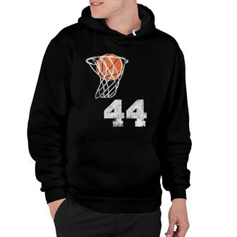 Vintage Basketball Jersey Number 44 Player Number Hoodie - Thegiftio UK