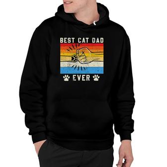 Vintage Best Cat Dad Ever Cat Dad Fathers Day Gift Hoodie - Seseable