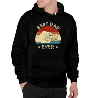 Vintage Best Dad Ever Fist Bump Funny Fathers Day Daddy Gift Hoodie - Seseable