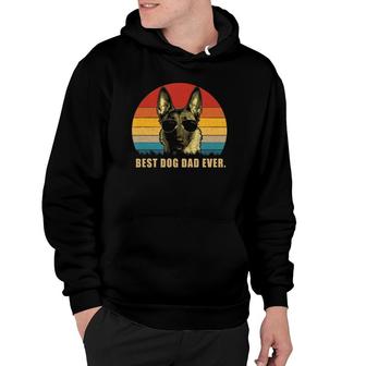 Vintage Best Dog Dad Ever Belgian Malinois S Hoodie - Seseable