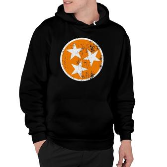 Vintage Distressed Orange And White Tennessee State Flag Hoodie | Mazezy