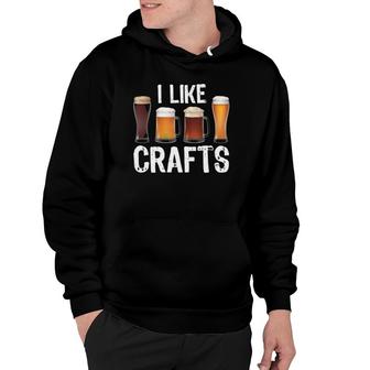 Vintage I Like Crafts Design - Funny Craft Beer Beer Lover Hoodie - Seseable