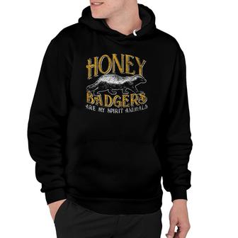 Vintage Spirit Animal Gifts Honey Badger Hoodie | Mazezy