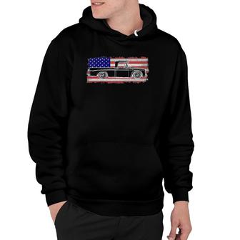 Vintage Sweptline Truck Usa Flag Slammed Bagged Hoodie | Mazezy