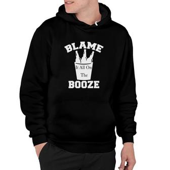 White Custom Blame It All On The Booze Gift For Who Beer Lover Hoodie - Seseable