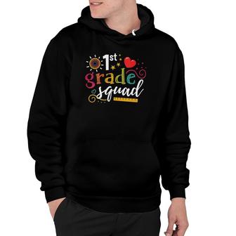 Womens 1St First Grade Squad Student Teacher Gift Back To School Hoodie | Mazezy