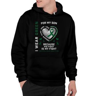 Womens Cp Dad I Wear Green Fighter Son Cerebral Palsy Awareness Mom V-Neck Hoodie | Mazezy