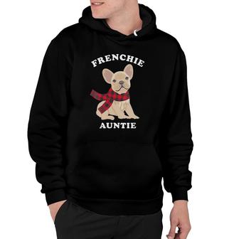 Womens Fun Frenchie Auntie French Bulldog Aunt Gift Family Matching Hoodie - Seseable