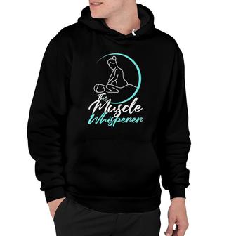 Womens Funny Massage Therapist Masseuse Therapy Muscle Whisperer V-Neck Hoodie | Mazezy