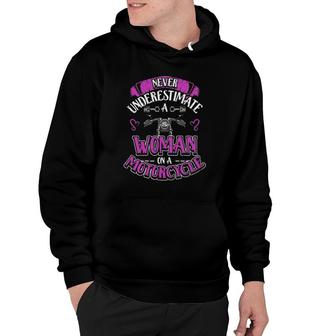 Womens On A Motorcycle Biker Lifestyle Motorcyclist Hoodie | Mazezy