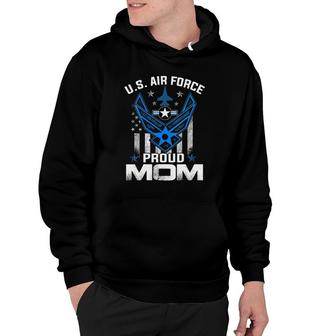Womens Proud Mom US Air Force Stars Air Force Family Gift Hoodie - Seseable