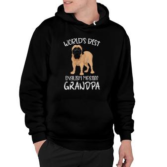 Worlds Best English Mastiff Grandpa Funny Dog Lover Hoodie | Mazezy