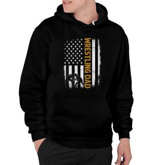 Wrestling Dadamerican Flag 4Th Of July Fathers Day Hoodie - Seseable