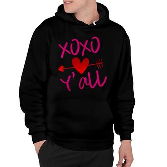 Xoxo Arrow Yall Red Pink Valentines Day Festive Hoodie - Monsterry CA