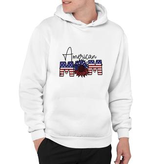 American Mom July Independence Day Sunflower 2022 Hoodie - Seseable